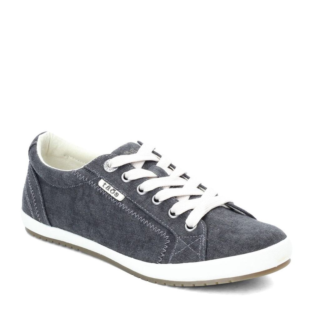 Taos Women's Star Charcoal Wash Canvas Lace Up Sneakers Arch Support Comfort 8.5